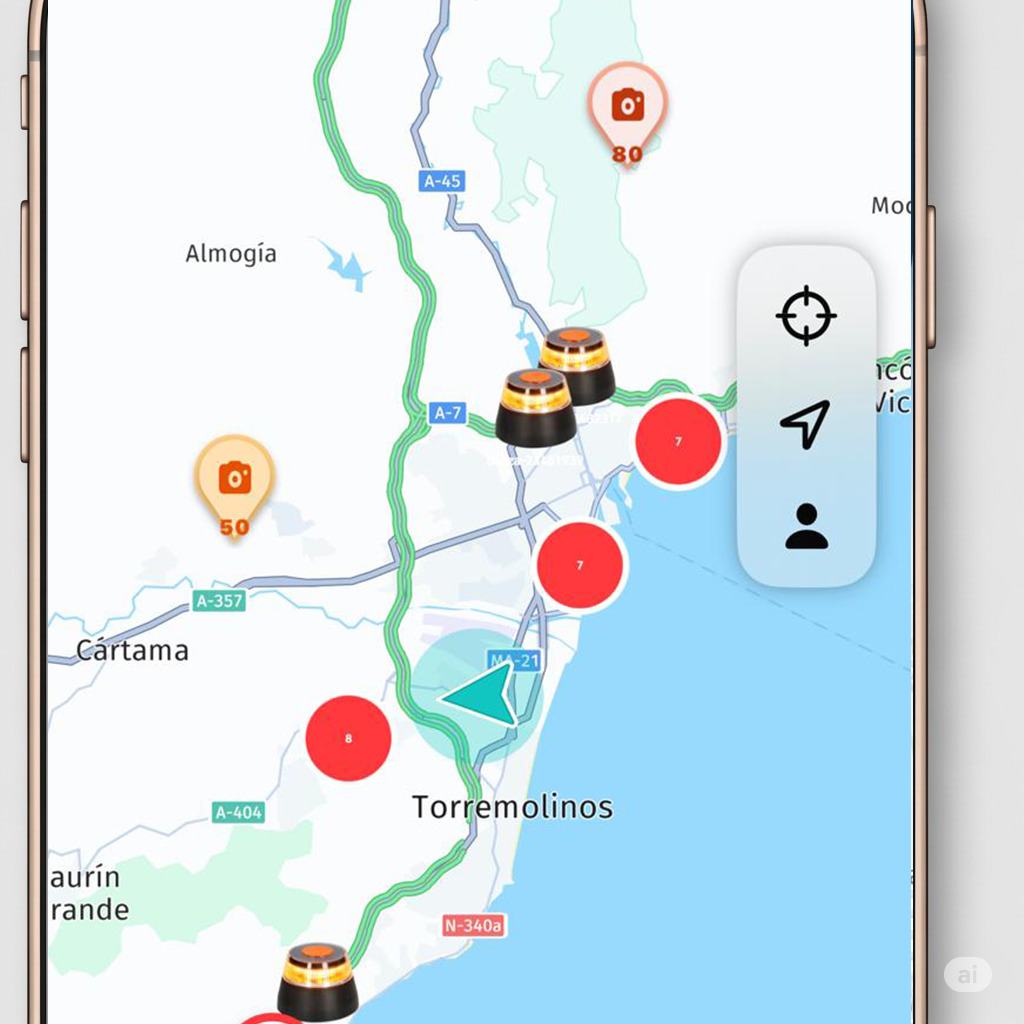 Mapa en tiempo real